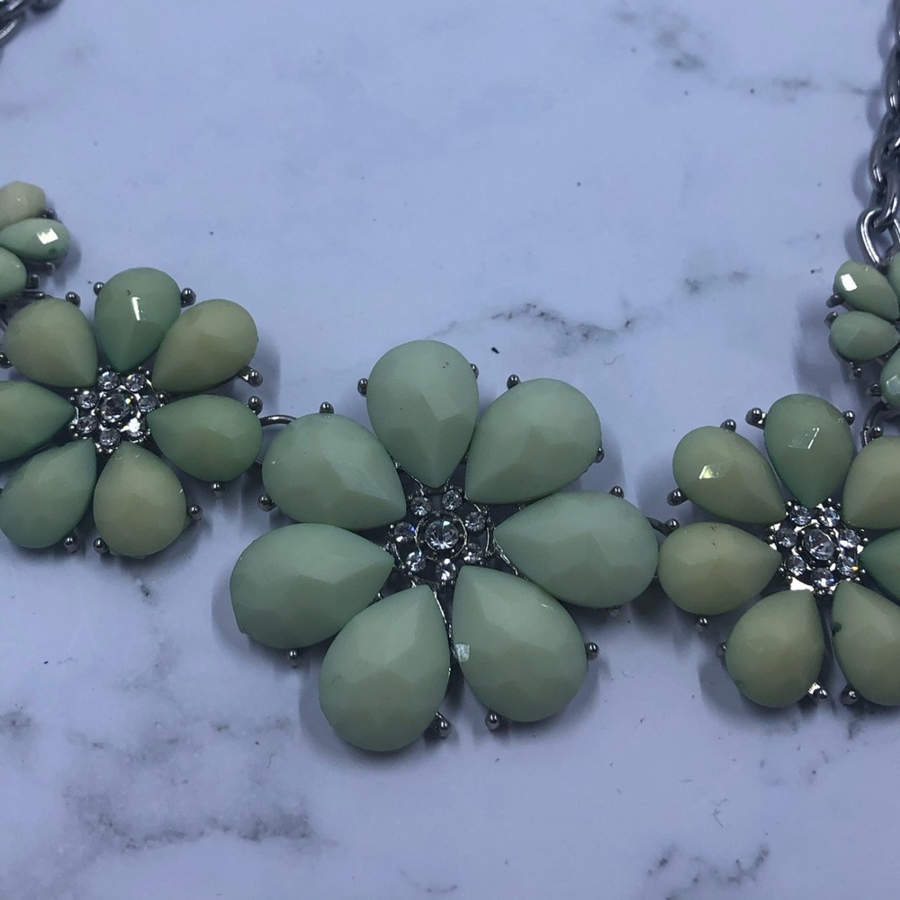 Mint & Silver Statement Necklace - Picture 4 of 5